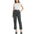 thumbnail image 2 of INSPIRE CHIC Women's Work Pull on with Pockets Ankle High Waisted Dressy Pants XS Dark Grey, 2 of 6