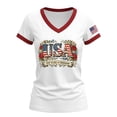 thumbnail image 4 of Short Sleeve Tops for Women 250Th Anniversary Print V Neck T Shirt 250Th Anniversary Tshirt Patriotic Tee on Sale, 4 of 6