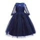 thumbnail image 1 of Vestido de niña, vestido de gasa de red con mangas de red, vestido de princesa de presentadora de actuación, 1 of 6