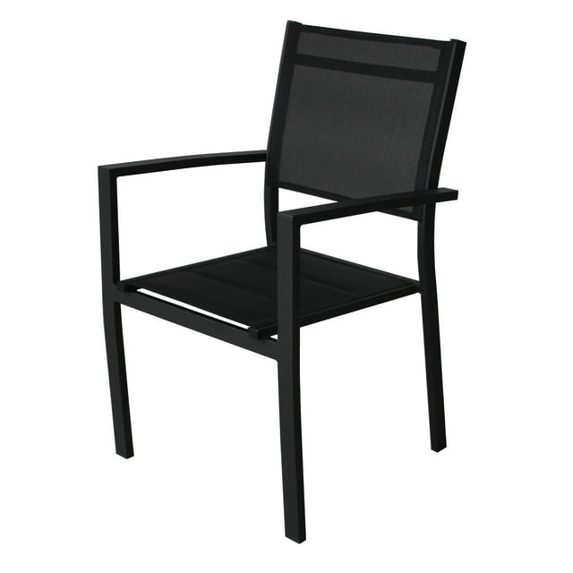 4 Stackable aluminum chair with cushioned textilene seat (PZ-NA003N)