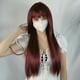 thumbnail image 5 of Peluca de fibra química, peluca larga y recta, extensión de peluca para mujer, color rojo vino, pelo largo y liso, resistente y resistente, 5 of 8