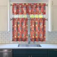 thumbnail image 3 of Cactus Kitchen Curtains Set of 3, 27.5x36in Polyester Window Valance and Tier Panels, Cute Succulent Plant Short Curtains for Kitchen, Café, RV, or Farmhouse Decor, 3 of 6