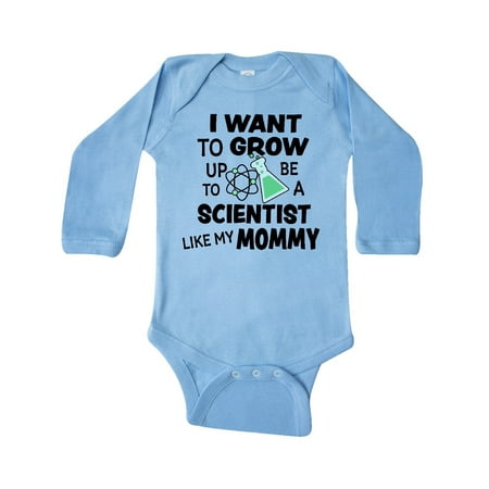 

Inktastic I Want To Grow up To Be a Scientist Like My Mommy Gift Baby Boy or Baby Girl Long Sleeve Bodysuit