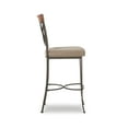 thumbnail image 3 of Powell Roselyn 29" Indoor Square Metal Bar Stool, Pewter, 3 of 11