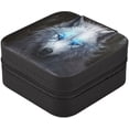 thumbnail image 2 of Cool Wolf Travel Jewelry Case,Portable Small Jewelry Box, Necklace Earrings Travel Jewelry PU Leather Box,Christmas Gift for Women Girl Women Gifts, 2 of 7