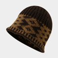 thumbnail image 4 of Krdevn 3Pcs Winter Knit Hat Scarf Touch Screen Gloves Set, Thermal Warm Snowflake Print Beanie Neck Wrap Gloves Kit for Men Women,Coffee, 4 of 6