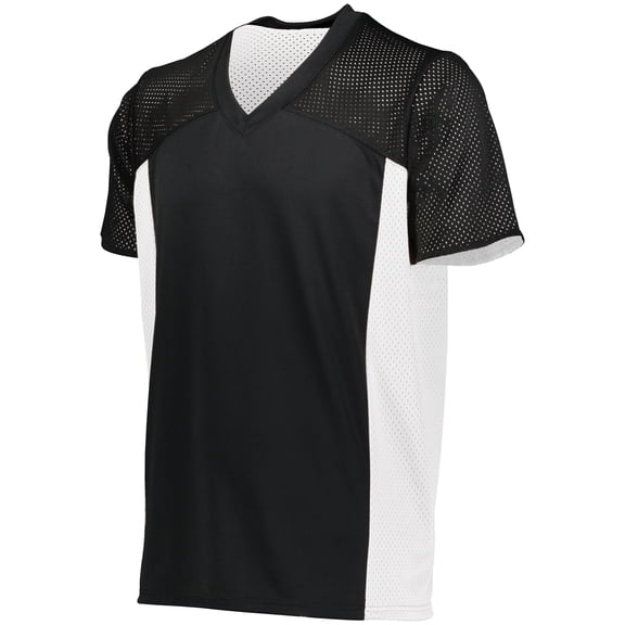 Augusta Sportswear 265 Sports Teen V Neck Shirt Male Black/White S