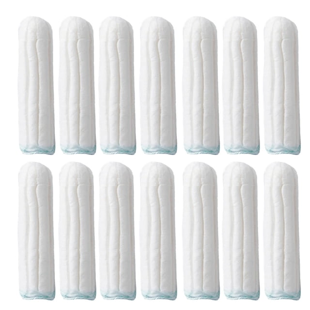LEEYNEER 100Pcs Cotton Regular Absorbency Comfortable Built- in Sanitary Pads for Lady