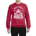 thumbnail image 2 of Dwight Schrute's Gym for Muscles Pop Culture Unisex Crewneck Graphic Sweatshirt, Vintage Heather Red, X-Large, 2 of 3