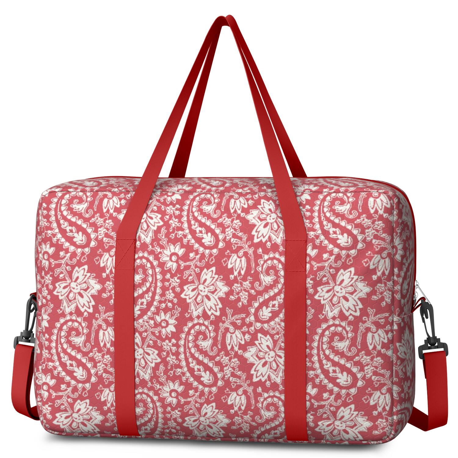 For Spirit Airlines Personal Item Bag 18x14x8 Inch, Boho Weekender Travel Bag, Foldable Travel Duffel Bag Underseat Carry on Bag with Luggage Sleeve for Women and Men 30L