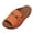 Orange, variant on Miqool Orthopedic Wedge Sandals for Women Faux Leather Thick Sole Non Slip Slides Arch Support Open Toe Comfortable Slippers