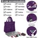 thumbnail image 5 of Canvas Tote Bag Waterproof Nylon Multi Pocket Shoulder Bags Laptop Work Bag Teacher Purse Handbag for Women Men, 5 of 5