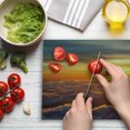 thumbnail image 3 of Clouds Cutting Board, Sunset Scenery over the Clouds Imaginary Secret Weather Lands Natural Wonders on Earth, Decorative Tempered Glass Cutting and Serving Board, Large Size, Orange, by Ambesonne, 3 of 5