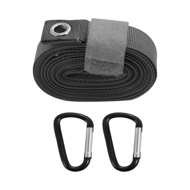 Corde à Linge Réglable avec Mousqueton Corde à Linge Résistante à l'Usure avec Crochets pour Randonnée Camping Jardin Extérieur - Noir