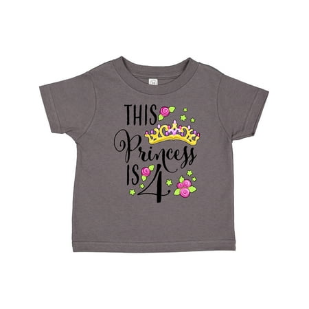 

Inktastic This Princess is Four- 4th Birthday Gift Toddler Toddler Girl T-Shirt