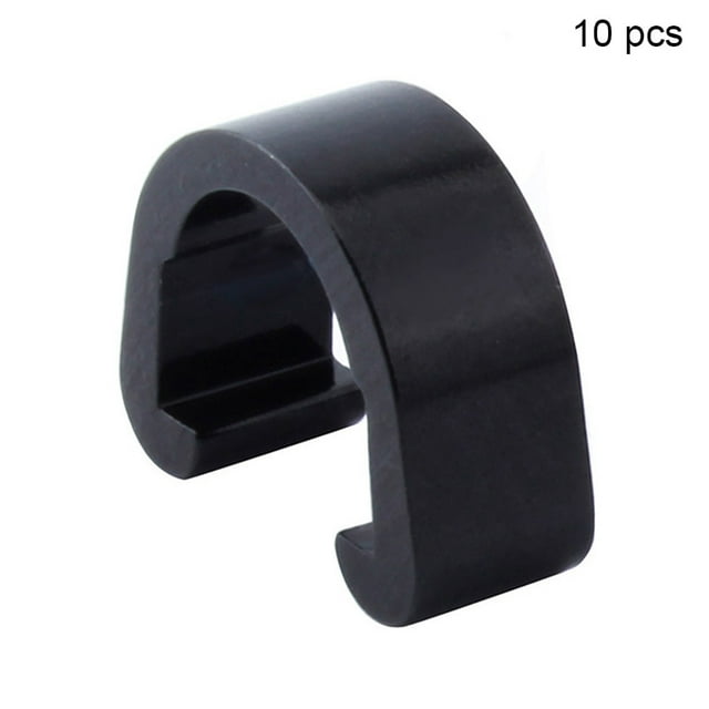 10 Pieces Bike Cable C Clips Brake Cables Clamp Fixing Clamps Tool Fix Accessory Convenient Hose Guide Clamps Fixator for Bikes Black