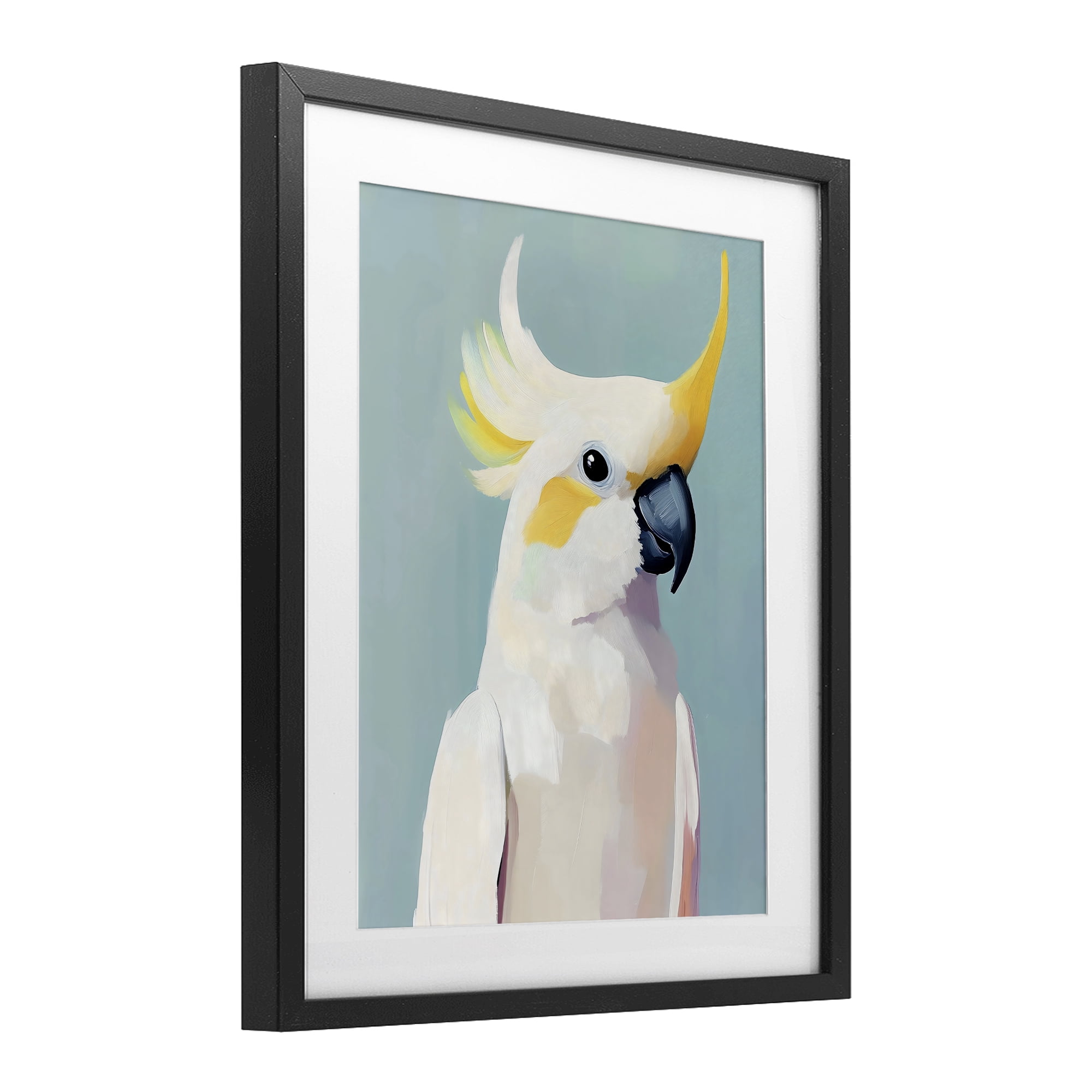 Stupell Industries Yellow Crested Cockatoo Black Framed Print Under Glass, design by The Prints Vibe