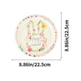 thumbnail image 3 of SLYNSHome - 10 Pcs - Easter Bunny Paper Plates Decorations - 8.8 inch - Cute Rabbit Disposable Dinner Plates for Easter Home Party Camping, 3 of 6