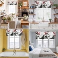 thumbnail image 5 of Red Plum Blossom Valance Curtain Mountain Water Ink Painting Spring Window Valances Rod Pocket Short Curtains Window Treatments for Kitchen Bedroom Bathroom Laundry 42" x 12", 5 of 9