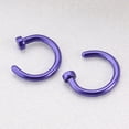 thumbnail image 5 of 2 Pcs Boucles d'Oreilles Nez+anneaux Magnétiques en Acier Inoxydable pour Femmes Violet, 5 of 5