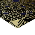 thumbnail image 2 of Ambesonne Mandala Fitted Sheet, Lotus Inspired Design, Twin XL Size, Navy Blue Yellow, 2 of 3