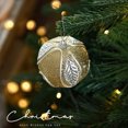 thumbnail image 3 of TUITOONM 3.15" Luxury Feather Christmas Balls Shatterproof Christmas Tree Decorative Pendant Props Festival Home Party Supplies Winter Decoration, 3 of 5