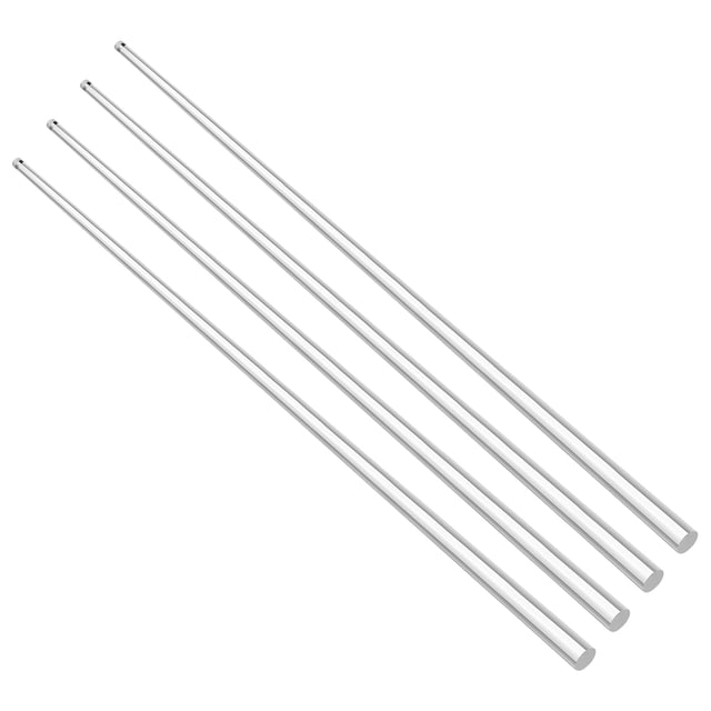 Unique Bargains 5mmx500mm Round Shape Solid Acrylic Rod PMMA Bar Clear 4Pcs