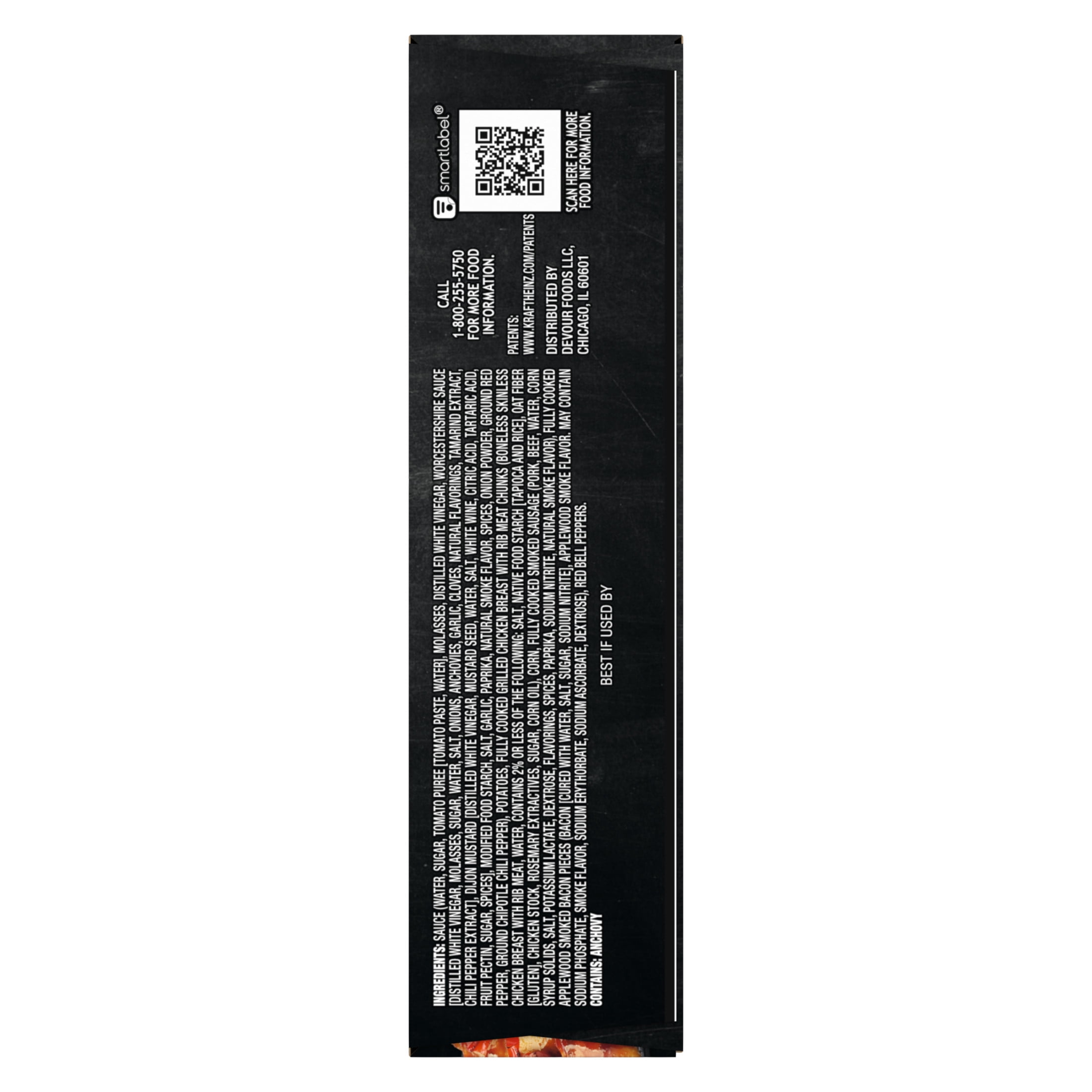 DEVOUR Smokehouse Meat & Potatoes with Chicken, Sausage & Bacon in Memphis Style BBQ Sauce Frozen Meal, 9.8 oz Box