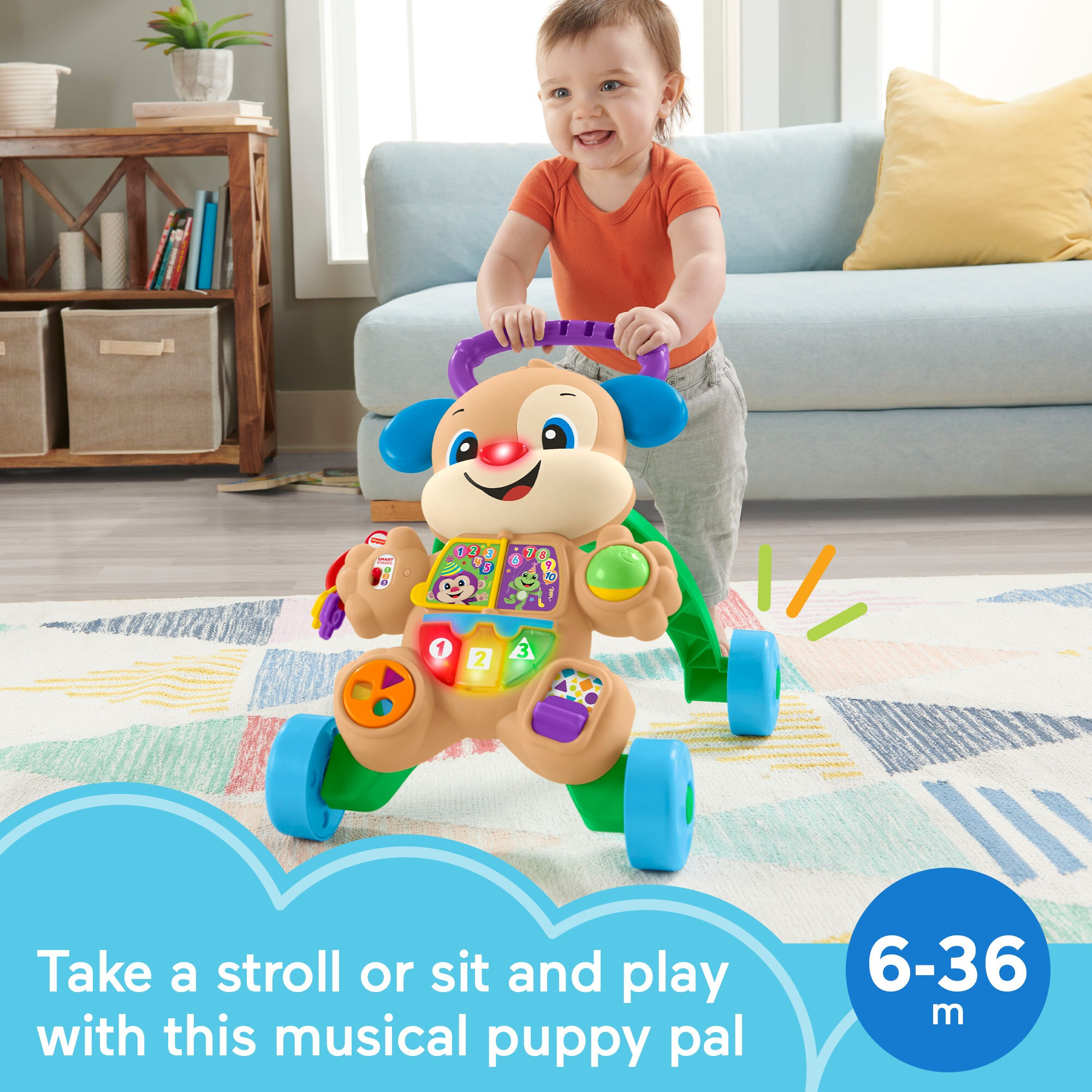 Fisher-Price Laugh & Learn Smart Stages Learn with Puppy Walker Baby & Toddler Toy - image 3 of 7