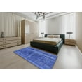 thumbnail image 5 of Ahgly Company Machine Washable Indoor Square Industrial Modern Blue Orchid Blue Area Rugs, 3' Square, 5 of 7