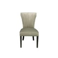 thumbnail image 3 of Moti Upholstery Clive 21" Modern Fabric/Solid Wood Side Chair in Quartz Gray, 3 of 6