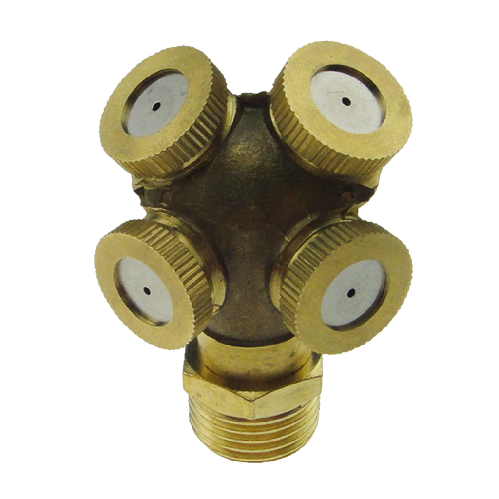 Brass 1/2" DN15 Irrigation Gardening Spray Nozzle Head Agricultural Tool  4-Head