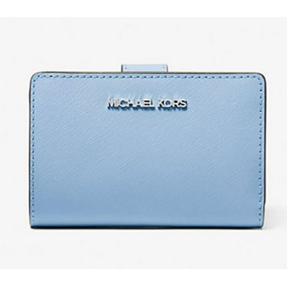 Michael Kors Women's Medium Saffiano Leather Wallet (Light Sky) 35R4STVF6L-Sky
