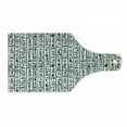 thumbnail image 1 of Egyptian Print Cutting Board, Vertical Borders Hieroglyphics Alphabet Language Cultural, Decorative Tempered Glass Cutting and Serving Board, Wine Bottle Shape, Black White, by Ambesonne, 1 of 1