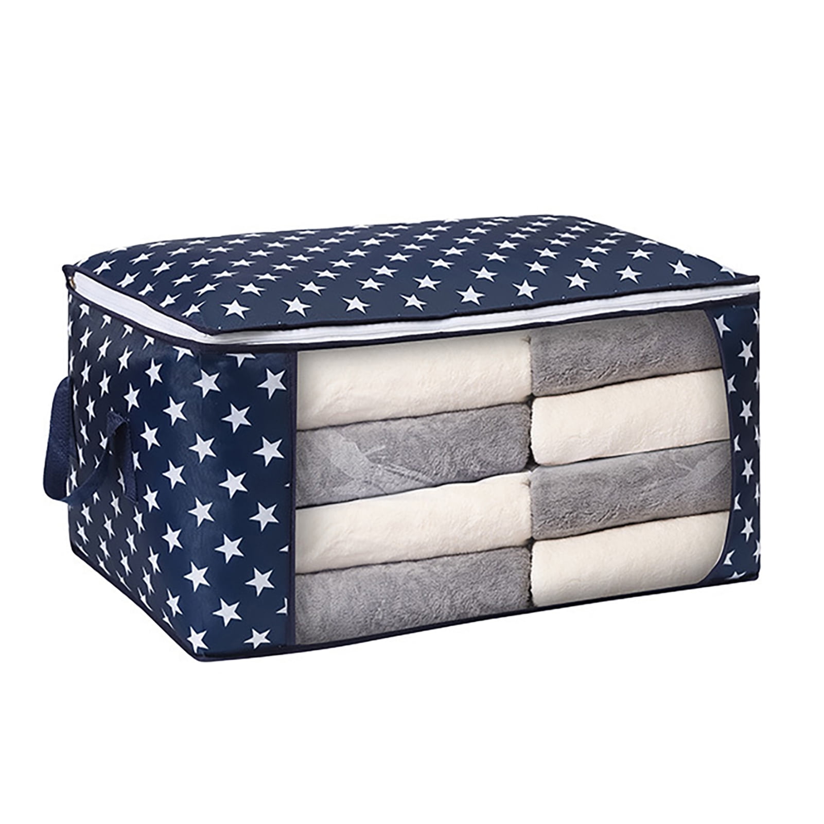 KUNyu Quilt Storage Bag Foldable Spacesaving Oxford Cloth Under Bed Clothes Storage Box Closet