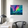 thumbnail image 4 of Nawypu Aurora Borealis Canvas Wall Art-Northern Lights Picture Scenery Painting on Canvas Prints-pink green Aurora Wall Art Landscape Paintings Modern Artwork Poster Decor, 4 of 6