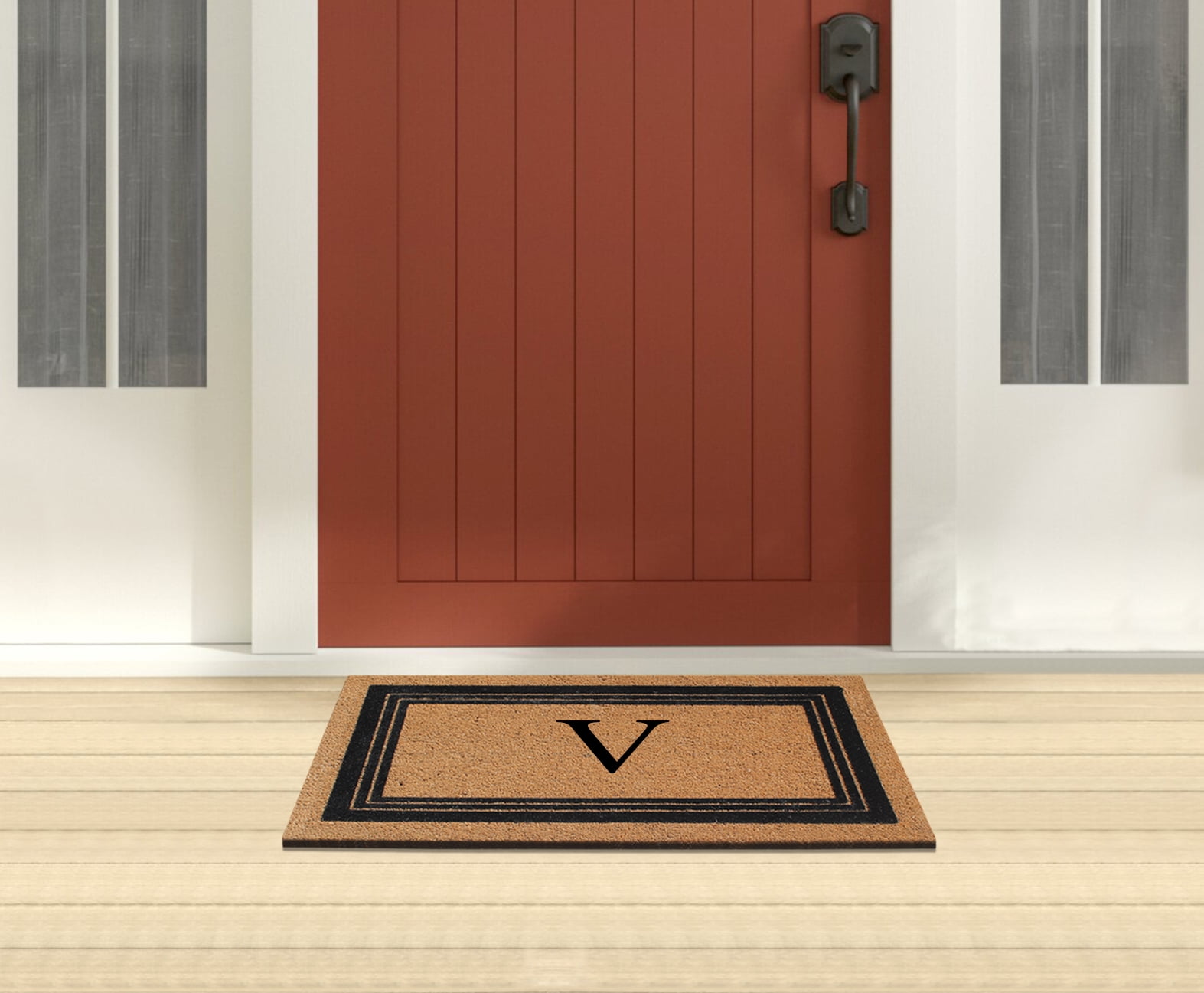 A1HC Natural Coir and Rubber Large Door Mat, Thick Durable Doormats for Indoor  Outdoor Entrance, Heavy Duty, Thin Profile Door Mat, 18x48 