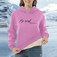 thumbnail image 4 of Womens Sweatshirt Hoodies Long Sleeve Hoodie Hoodie for Women Pullover Unisex Hoodie Light Purple Hooded Sweatshirt Women Fall Clothes Teen Clothing, 4 of 6