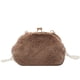thumbnail image 1 of Hukapapa Bolso bandolera de felpa con cadena de perlas para teléfono móvil, bolso pequeño para hombro, color café, 1 of 6