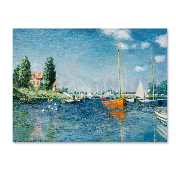Trademark Fine Art 'Red Boats at Argenteuil' Canvas Art by Claude