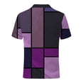 thumbnail image 4 of Playeras De Hombre Camisa A Cuadros Para Hombre, Camisa Con Solapa Y Botones, Estampados Gráficos Degradados, Camiseta De Manga Corta Con Estampado Urbano Para Exteriores, 4 of 5