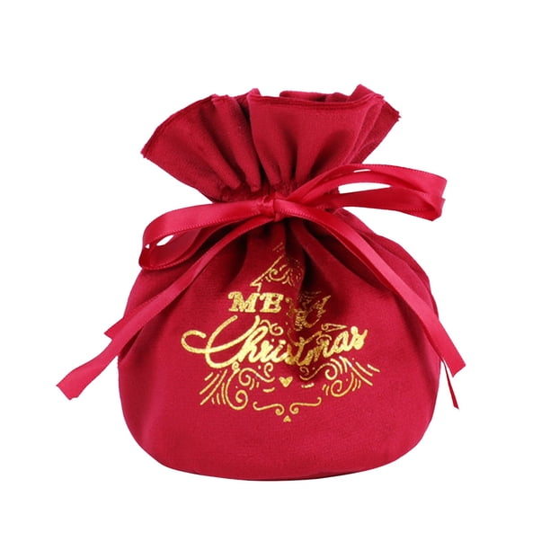 Adornos navideños, adornos navideños, regalos navideños, bolsa de terciopelo navideña, caja de dulces navideña, bolsa de tela navideña con asa