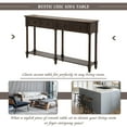 thumbnail image 4 of LHYY Console Table Sofa Table Easy Assembly with Two Storage Drawers and Bottom Shelf for Living Room,Entryway (Espresso), 4 of 12
