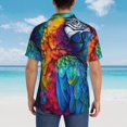 thumbnail image 6 of Daiia Colorful Parrot Jungle Dream Hawaiian Shirt for Men Gentle Cotton Regular Short Sleeve Casual-Small, 6 of 9