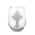thumbnail image 1 of Lyoncraft SWCR01 18 oz Ornate Celtic Cross Engraved Stemless Wine Glass, 1 of 1
