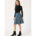 thumbnail image 3 of Unique Bargains Women's Halloween Costume Elastic Waist Knee Length Vintage Skirt L Grey Blue, 3 of 5