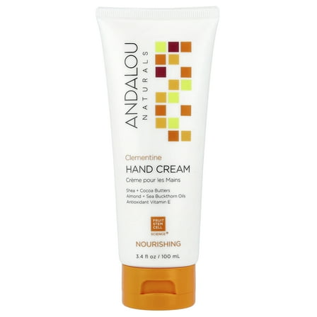 Andalou Naturals Hand Cream, Clementine, 3.4 fl oz (100 ml)