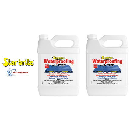 2 Pack Star Brite 81900 Fabric Waterproofing w/ PTEF Tent Boat Cover 2 Gal