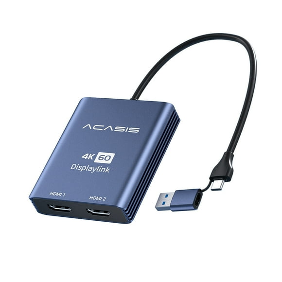 ACASIS Displaylink 4K60HZ 2-Screen Expansion Mode Splitter Splitter for iMac with M1/M2 Chip