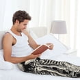 thumbnail image 5 of Salouo Skeletons Love Flowers Print Pajama Pants for Men, Lounge Pants Elastic Waistband Casual Men's sleepwear Loungewear Sleep Pajama Pant -Medium, 5 of 7